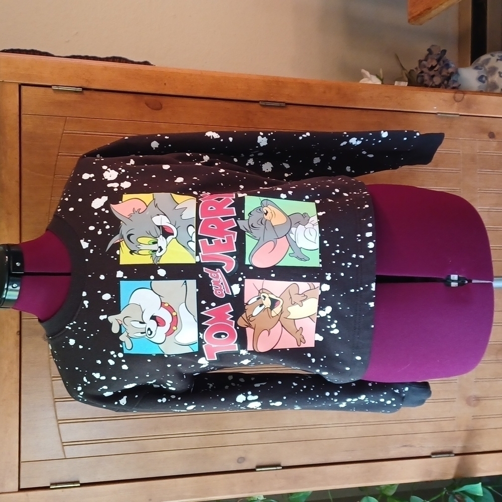 TOM AND JERRY CLASSIC CROPPED SWEAT SHIRT